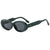 Basic Minimalist Geometric Ac Oval Frame Full Frame Women'S Sunglasses