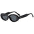 Basic Minimalist Geometric Ac Oval Frame Full Frame Women'S Sunglasses
