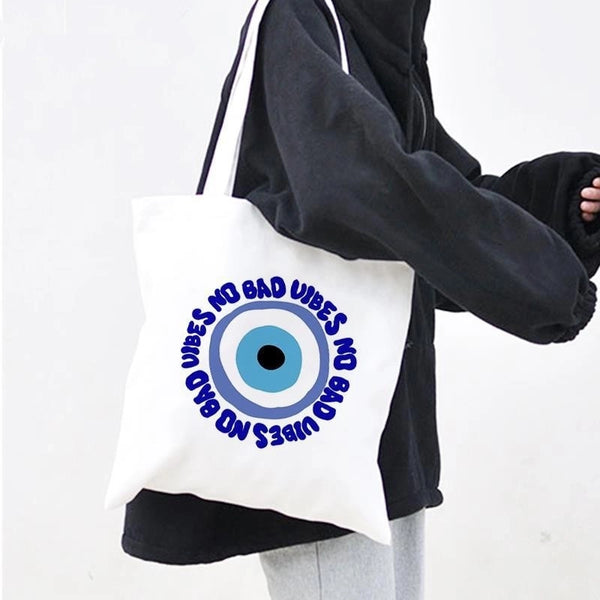 Women'S Large Polyester Eye Streetwear Square Open Shoulder Bag