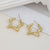 1 Pair Casual Pentagram 304 Stainless Steel Earrings