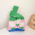 Women'S Medium Polyester Color Block Cute Streetwear Square Open Tote Bag