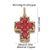 1 Piece Copper Zircon Cross Pendant