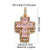 1 Piece Copper Zircon Cross Pendant
