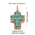 1 Piece Copper Zircon Cross Pendant