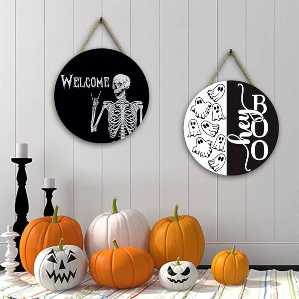 Halloween Gothic Hip-Hop Letter Wood Wall Art