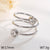 Vintage Style Geometric 304 Stainless Steel 18K Gold Plated Open Rings