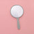 Round Mirror Mini Portable Mirror Handheld Makeup Mirror Cute Portable Handle Mirror Printable Logo Plastic Small Mirror