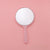 Round Mirror Mini Portable Mirror Handheld Makeup Mirror Cute Portable Handle Mirror Printable Logo Plastic Small Mirror