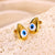 1 Pair Classical Exaggerated Funny Devil'S Eye Water Droplets 304 Stainless Steel Stainless Steel Earrings