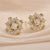 1 Pair Elegant Minimalist Streetwear Geometric Inlay Copper Zircon Ear Studs