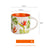 High Color Value Flower Color Glaze Ceramic Mug Mug Home Large Capacity Breakfast Cup Business National Day Gift Logo