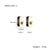1 Pair Minimalist Geometric Plating 304 Stainless Steel Ear Studs
