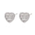 Copper 18K Gold Plated Imitation Gold  K Gold Plated Inlay Heart Shape Zircon Copper Jewelry Sets