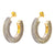 1 Pair Casual Minimalist Streetwear C Shape Plating Copper Zircon Copper Earrings