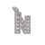 Stainless Steel 26 English Beaded Letter-Printing Eardrops Diy Handmade Pendant Necklace Accessories