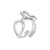 18K Gold Plated White Gold Plated 925 Sterling Silver Oval Open Rings