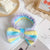 Leopard Stripe Bow Hair Band Women'S Face Washing Sports Hair Band Coral Fleece Hair Accessories