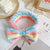 Leopard Stripe Bow Hair Band Women'S Face Washing Sports Hair Band Coral Fleece Hair Accessories