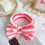 Leopard Stripe Bow Hair Band Women'S Face Washing Sports Hair Band Coral Fleece Hair Accessories
