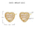 Copper 18K Gold Plated Imitation Gold  K Gold Plated Inlay Heart Shape Zircon Copper Jewelry Sets