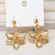 2024 High-Grade Photosensitive Surface Flower-Shaped Earrings  Elegant Gorgeous Commuter Style Petal Copper Plating Matte Gold Earrings