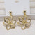 2024 High-Grade Photosensitive Surface Flower-Shaped Earrings  Elegant Gorgeous Commuter Style Petal Copper Plating Matte Gold Earrings