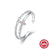 925 Sterling Silver Zircon Cross Flower Butterfly Open Rings