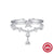 925 Sterling Silver Zircon Cross Flower Butterfly Open Rings