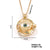 304 Stainless Steel Copper K Gold Plated Inlay Devil'S Eye Crystal Pendant Necklace