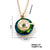 304 Stainless Steel Copper K Gold Plated Inlay Devil'S Eye Crystal Pendant Necklace