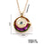 304 Stainless Steel Copper K Gold Plated Inlay Devil'S Eye Crystal Pendant Necklace