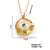 304 Stainless Steel Copper K Gold Plated Inlay Devil'S Eye Crystal Pendant Necklace