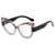 New Fashion Color Contrast Cat'S Eye Plain Glasses Personality Simple Casual Plain Face Anti-Blue Light Spectacle Frame