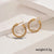 1 Pair Minimalist C Shape Twist 201 Stainless Steel Ear Studs