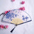 3 Pieces Ancient Style Folding Fan Female Classical Tassel Silk Fan Chinese Style Small Fan Portable Dance Craft National Fashion Fan Student Fan