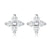 1 Pair 925 Sterling Silver Flower Ear Studs