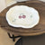 Embossed Fruit Air Cake Plate Household Ceramic Tableware Rice Bowl Disc Deep Plate Cream Color Cute High Face