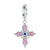 Aifule Artistic Vintage Pink Cross Pendant S925 Sterling Silver Personalized Beaded Loose Beads Diy Ornament