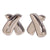 1 Pair Minimalist X-Shaped Solid Color Plating 304 Stainless Steel 18K Gold Plated Ear Studs