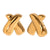 1 Pair Minimalist X-Shaped Solid Color Plating 304 Stainless Steel 18K Gold Plated Ear Studs