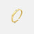 18K Gold Plated White Gold Plated 925 Sterling Silver Zircon Geometric Open Rings