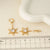1 Pair Retro Minimalist Geometric Water Droplets Snowflake Inlay Copper Alloy Brass Zircon 18K Gold Plated Drop Earrings
