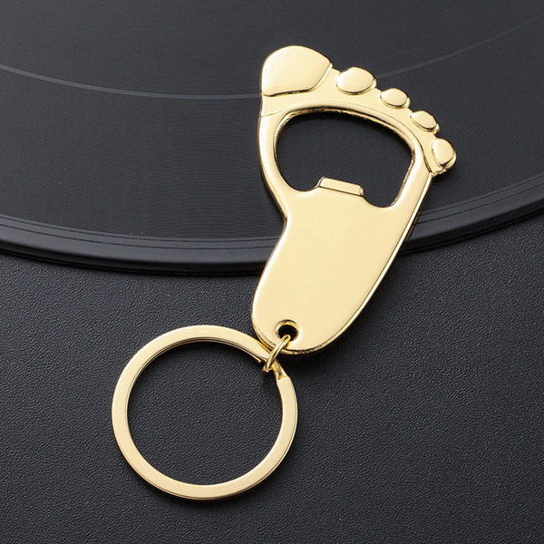 Cute Foot Metal Unisex Keychain