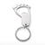 Cute Foot Metal Unisex Keychain