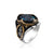 Jewelry Art Medieval Style Gem Ring For Men And Women Retro Carved Opening Ring