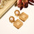 1 Pair Classical Geometric Heart Shape Freshwater Pearl Copper 18K Gold Plated Drop Earrings