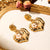 1 Pair Classical Geometric Heart Shape Freshwater Pearl Copper 18K Gold Plated Drop Earrings