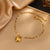 Fairy Style Cute Sweet Heart Shape 304 Stainless Steel 18K Gold Plated Jewelry Set