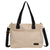 Women'S Large Canvas Solid Color Streetwear Square Zipper Tote Bag