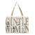 Women'S Large Canvas Letter Streetwear Square Zipper Shoulder Bag